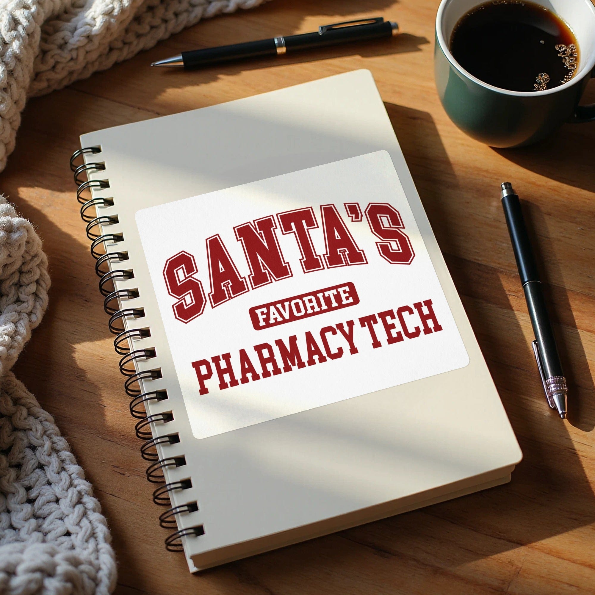 Santa's Favorite Pharmacy Tech Spiral Notebook