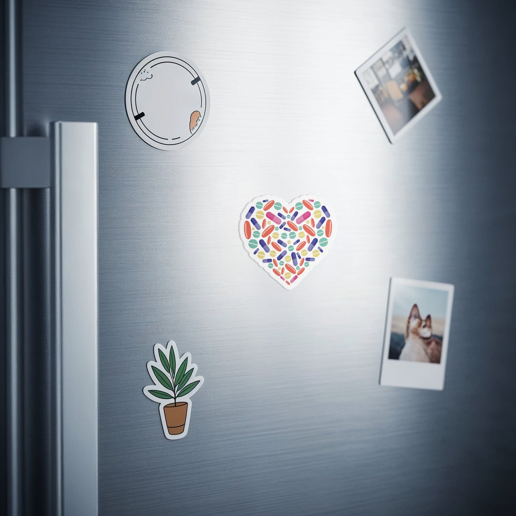 Colorful Heart Shaped Sticker For Decor Magnet Product