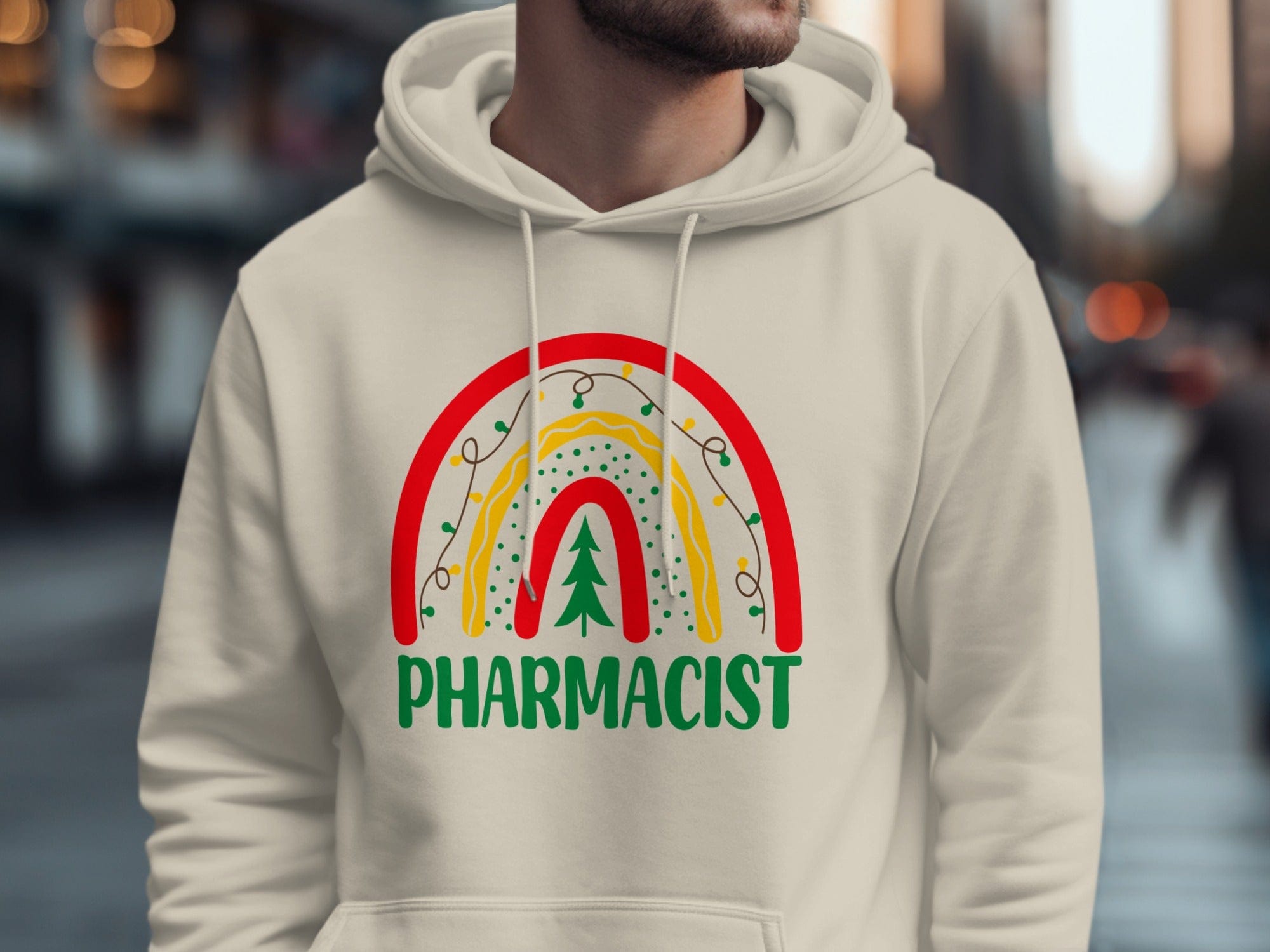 Festive Rainbow Design Pharmacist Hoodie