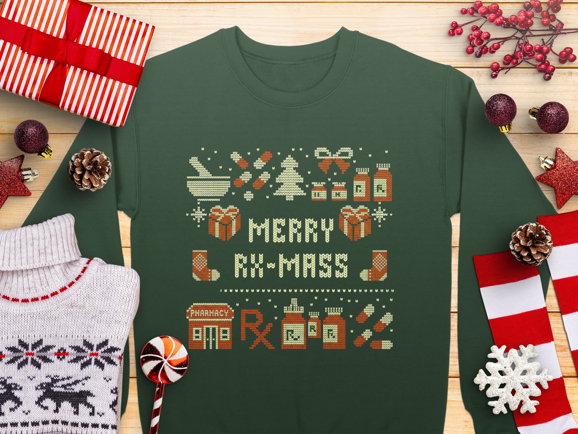 Merry RX-Mas Decorative Holiday Theme Shirt