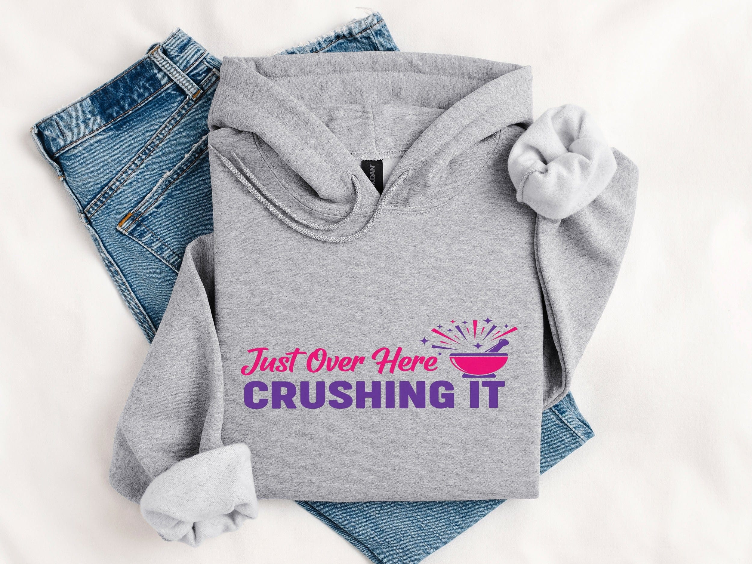 Just Over Here Crushing It Hoodie product