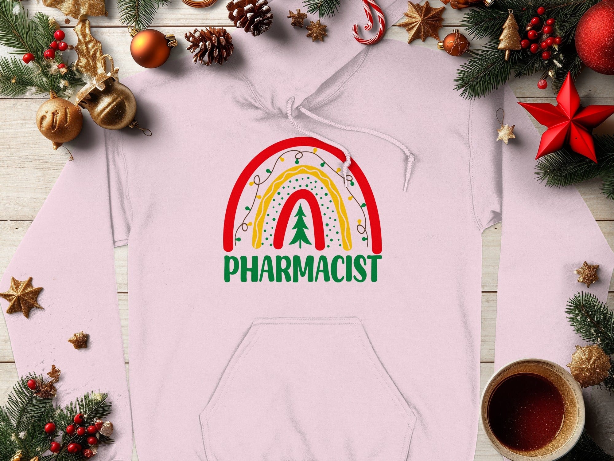 Festive Rainbow Pharmacist Christmas Sweatshirt