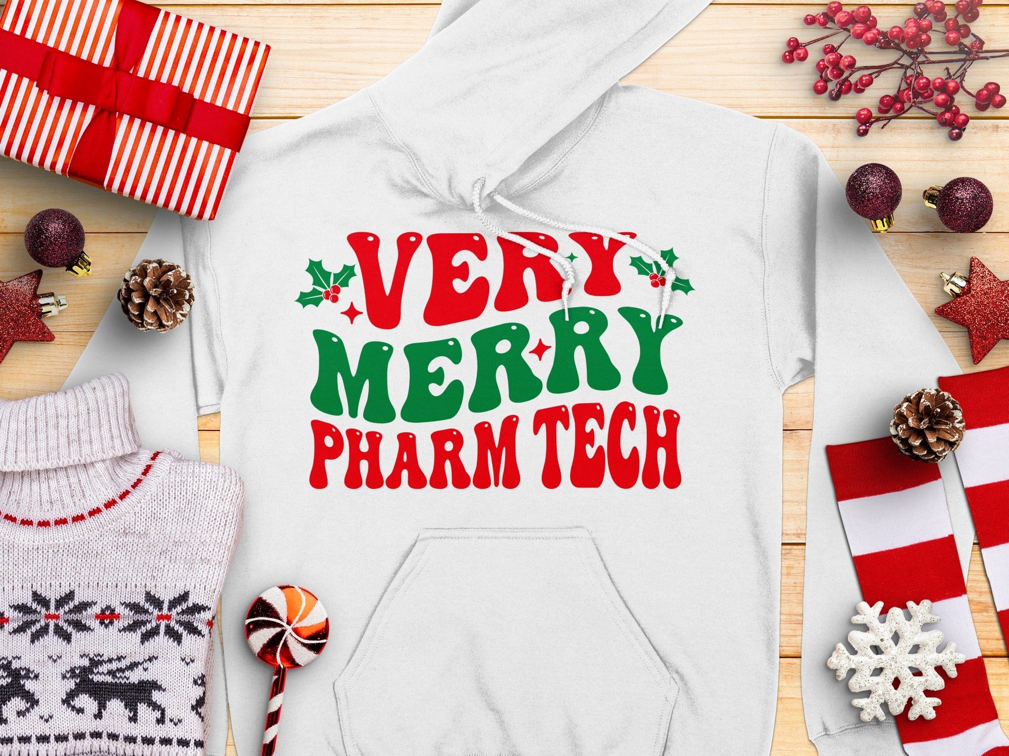 Very Merry Pharm Tech Festive Holiday Hoodie