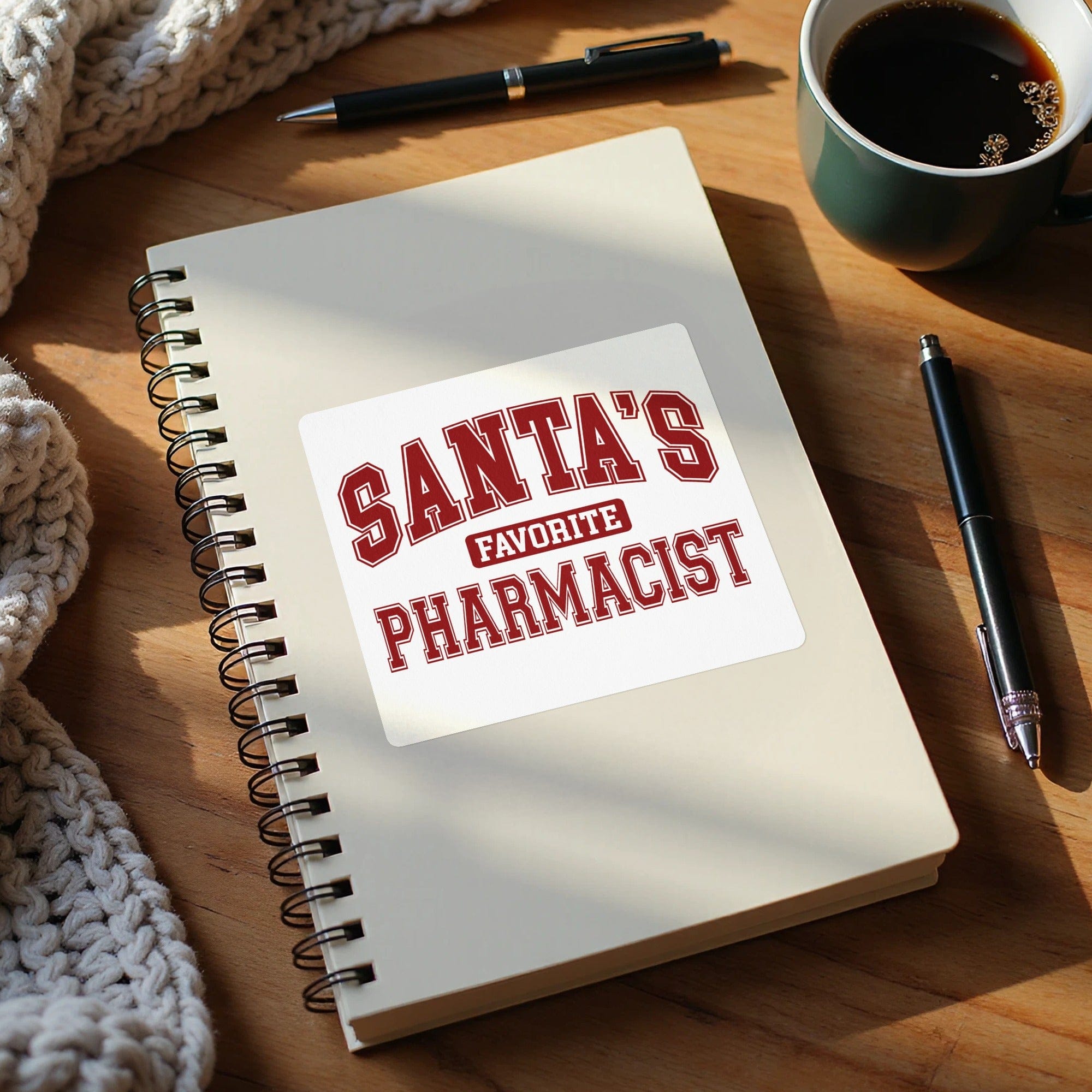 Santa's Favorite Pharmacist Notebook Funny Gift