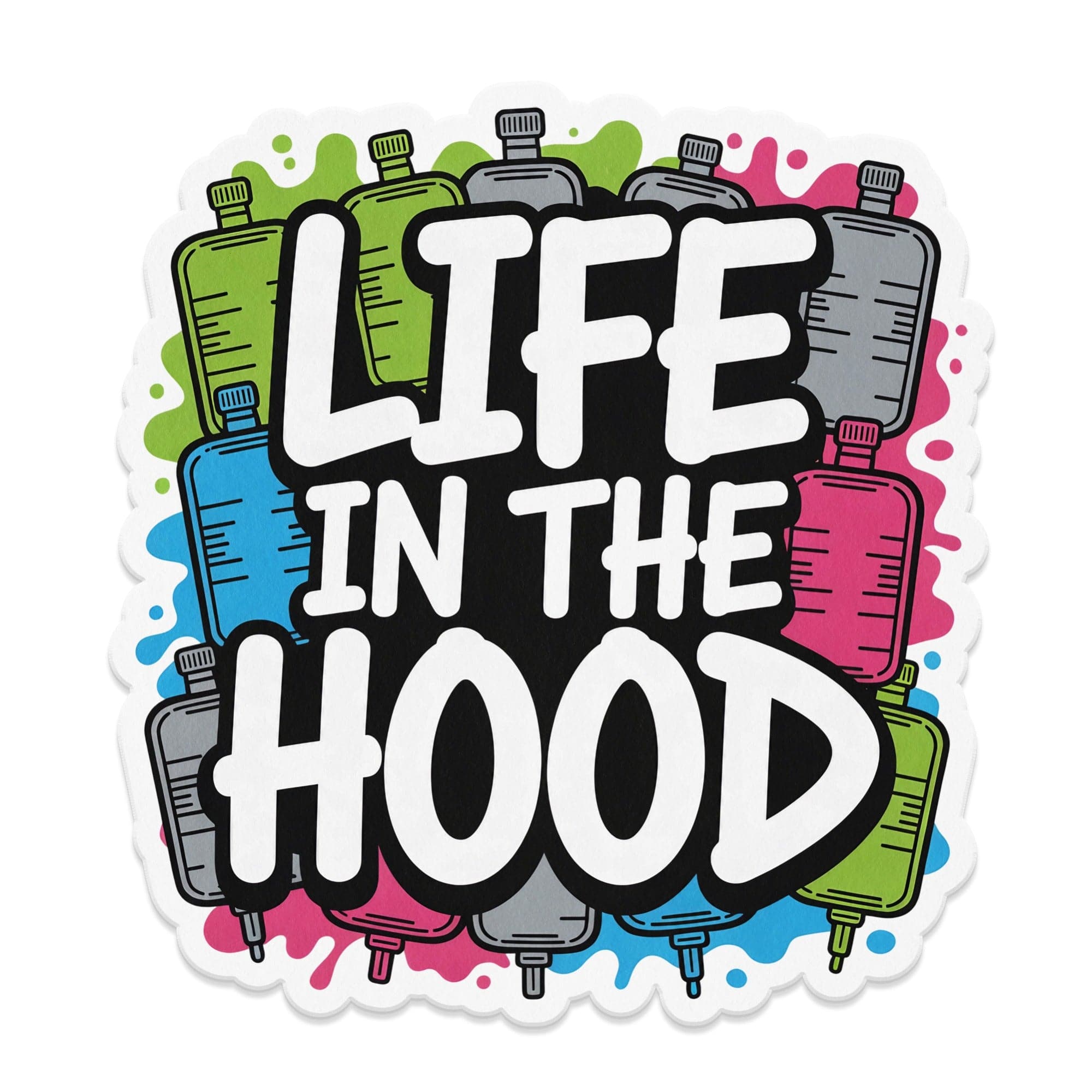 Life In The Hood Bold Graphic Sticker product type