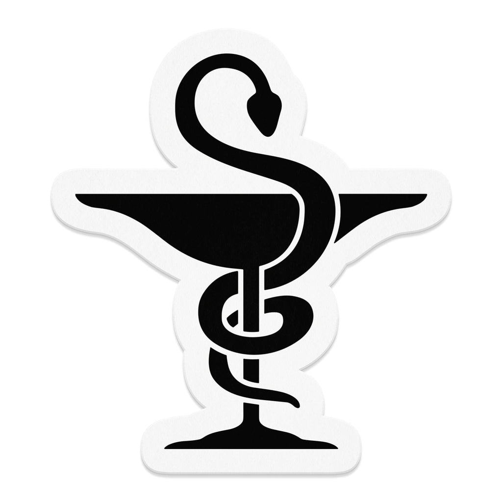 Black Snake Entwined on Cup Pharmacy Sticker product