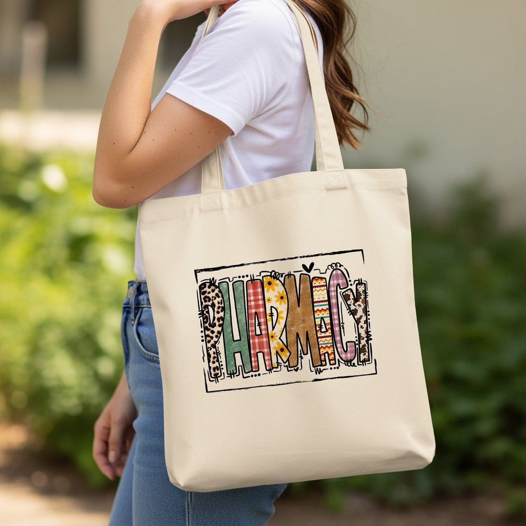 Colorful Whimsical PHARMACIST Tote Bag for Everyday Use