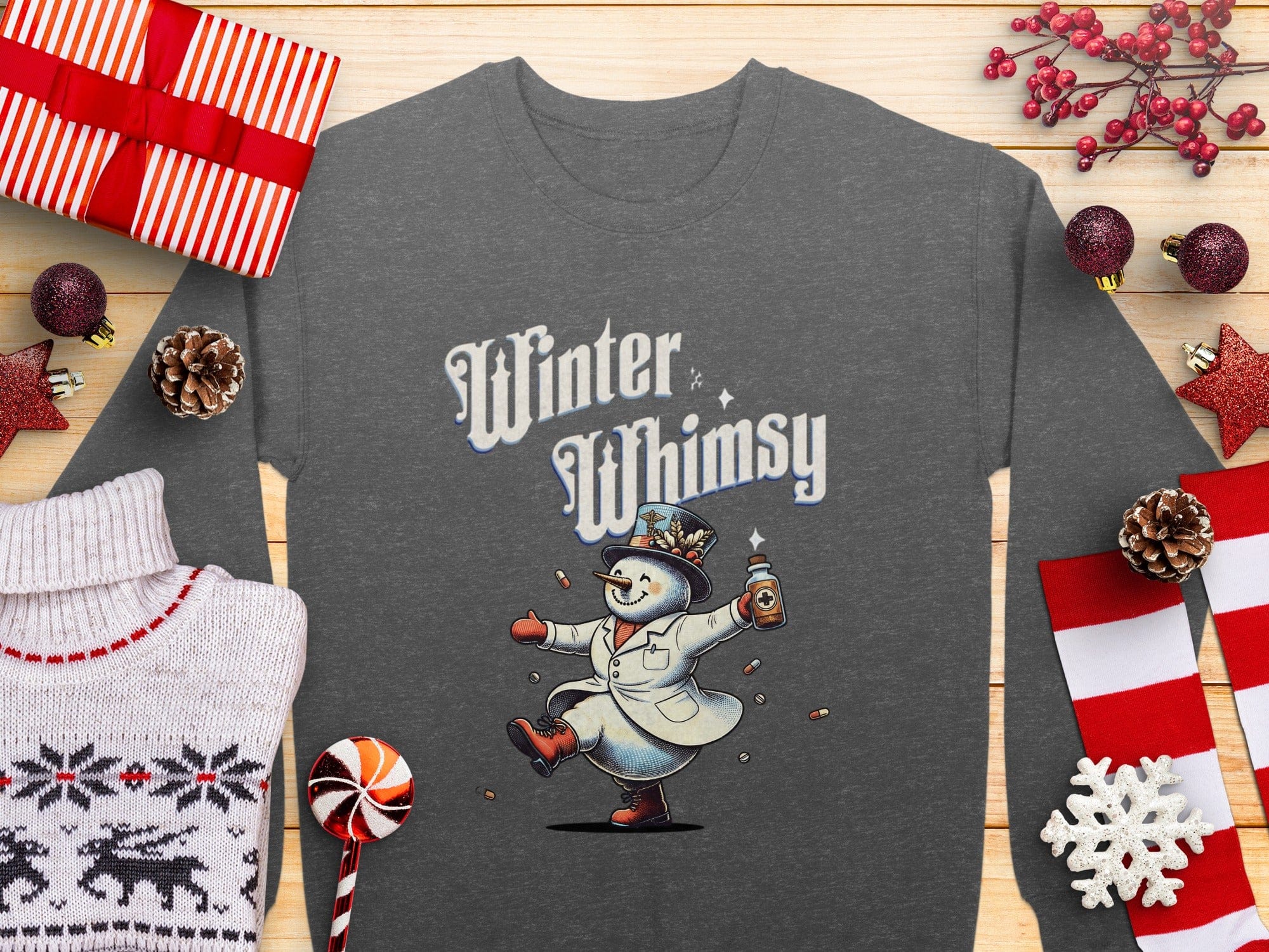 Winter Whimsy Snowman Christmas Sweatshirt product