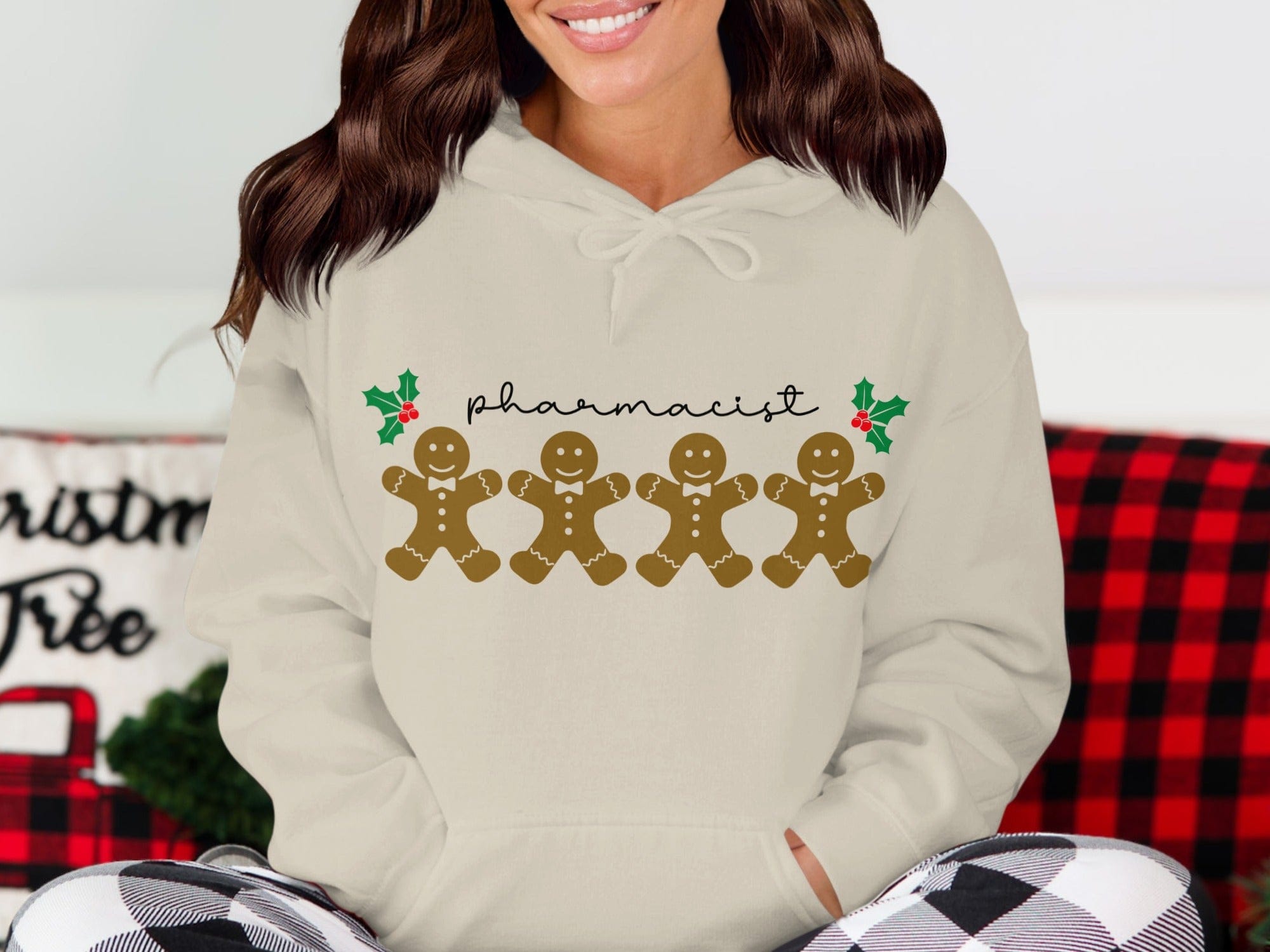 Pharmacist Gingerbread Men Christmas Hoodie