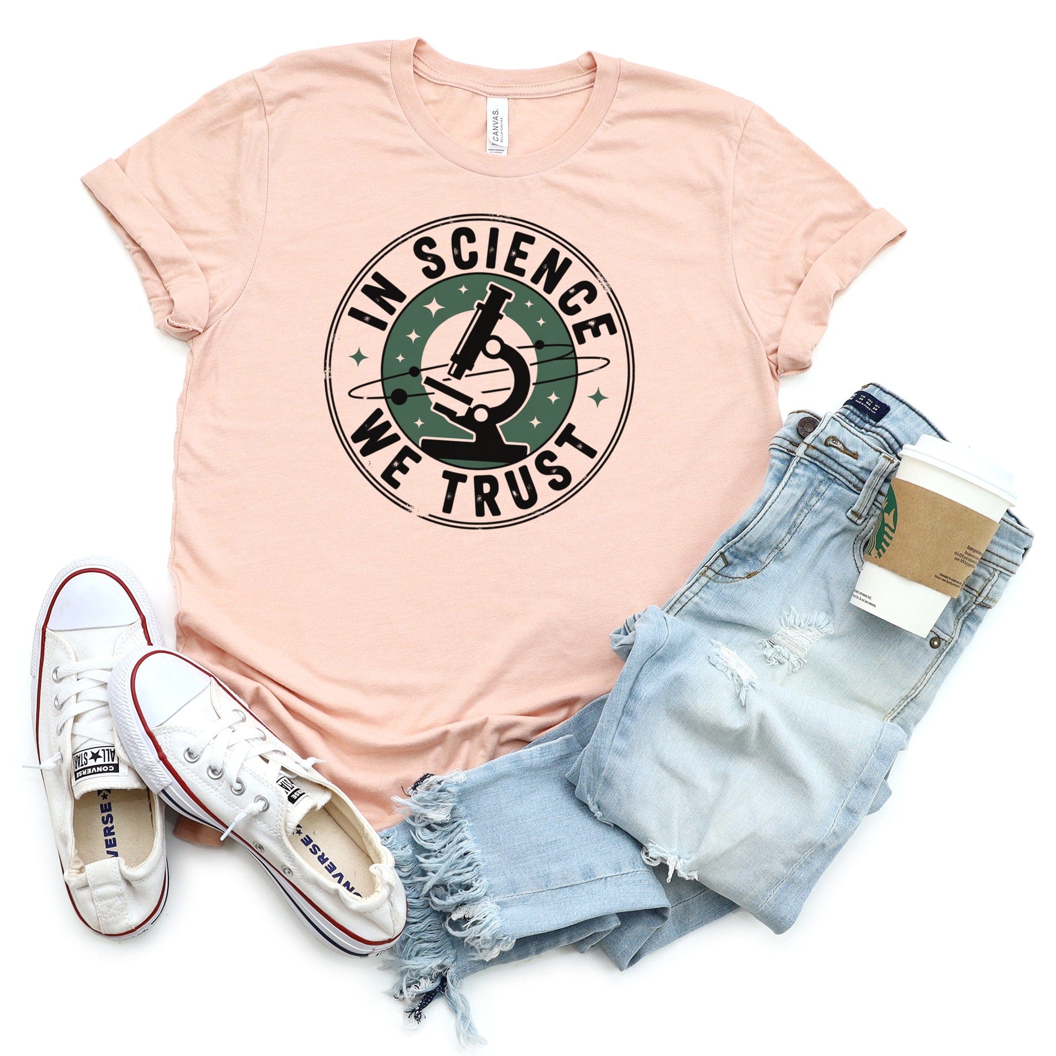 In Science We Trust Stylish Graphic Tee Shirt product