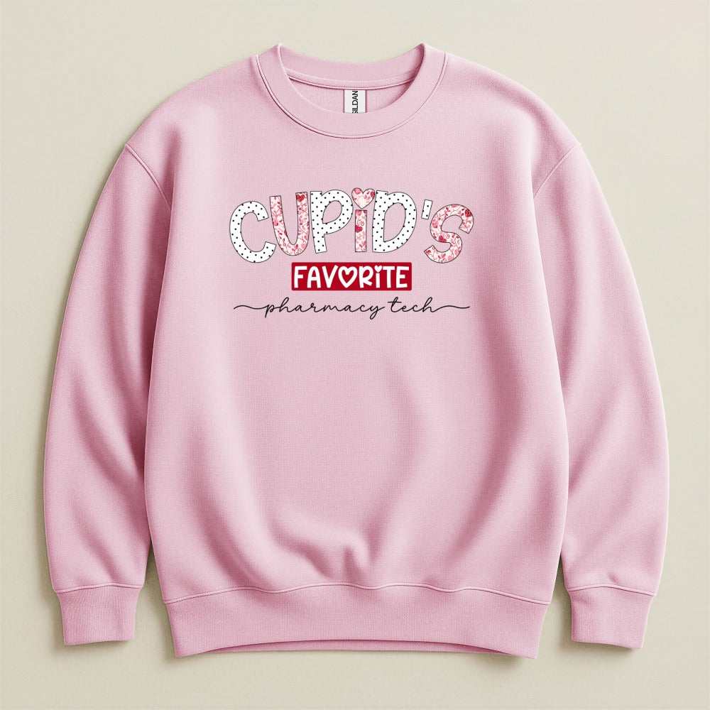 Cupid’s Favorite Pharmacy Tech v2 Sweatshirt & Hoodie