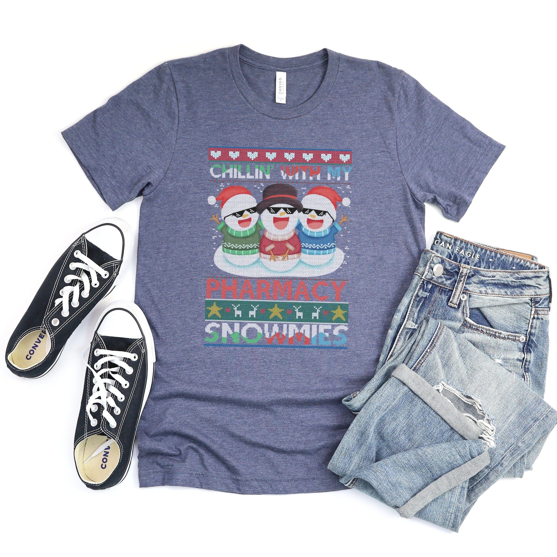 Chillin With My Pharmacy Snowmies Graphic T-Shirt product type
