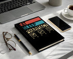 Black notebook with "Eat Sleep Pharmacy Repeat" text and pharmacy icons.