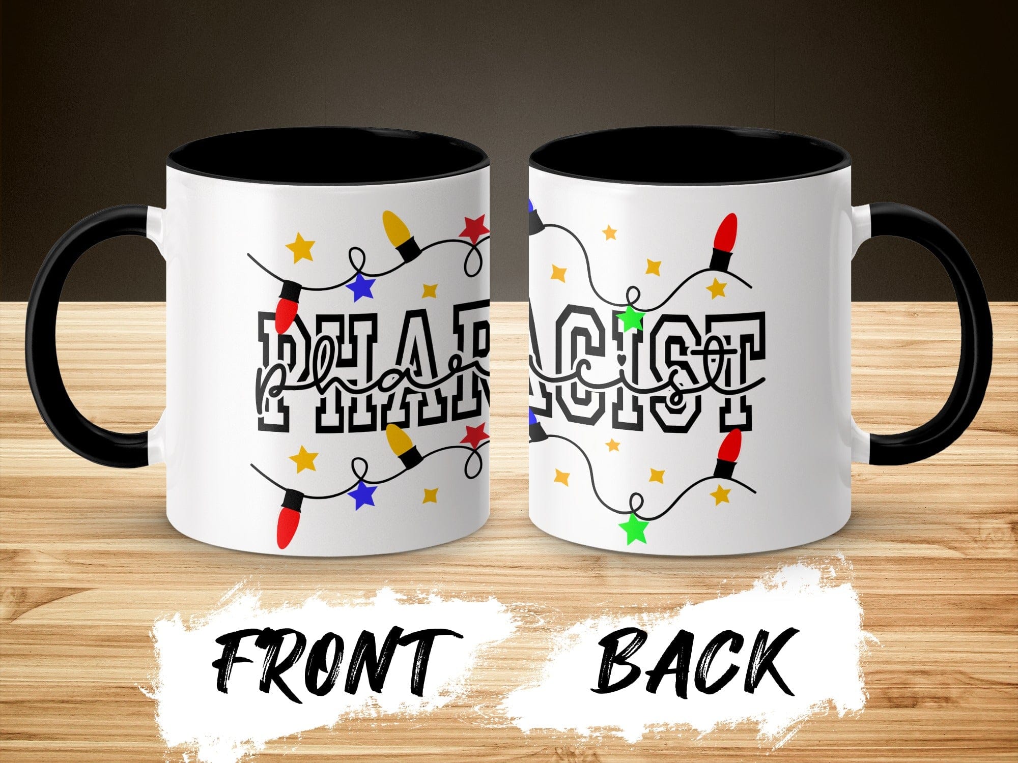 Fun Pharmacist Christmas Lights Design Mug
