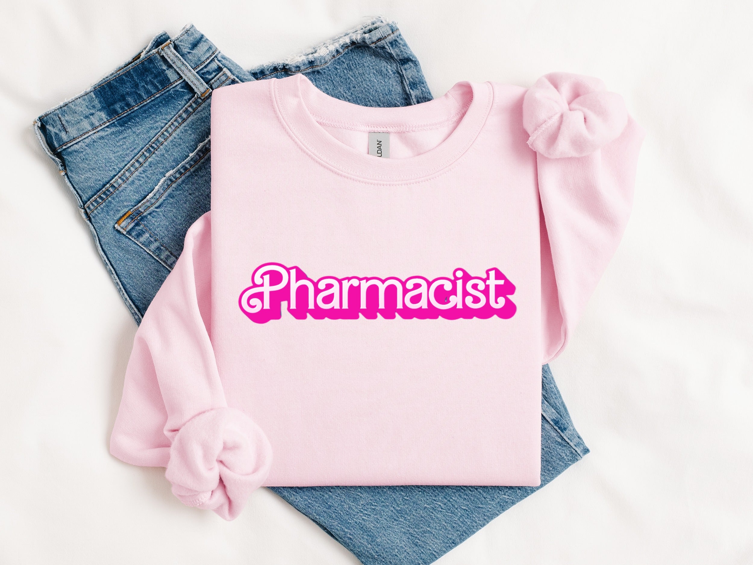 Stylish Pink Pharmacist Sweatshirt for Casual Wear