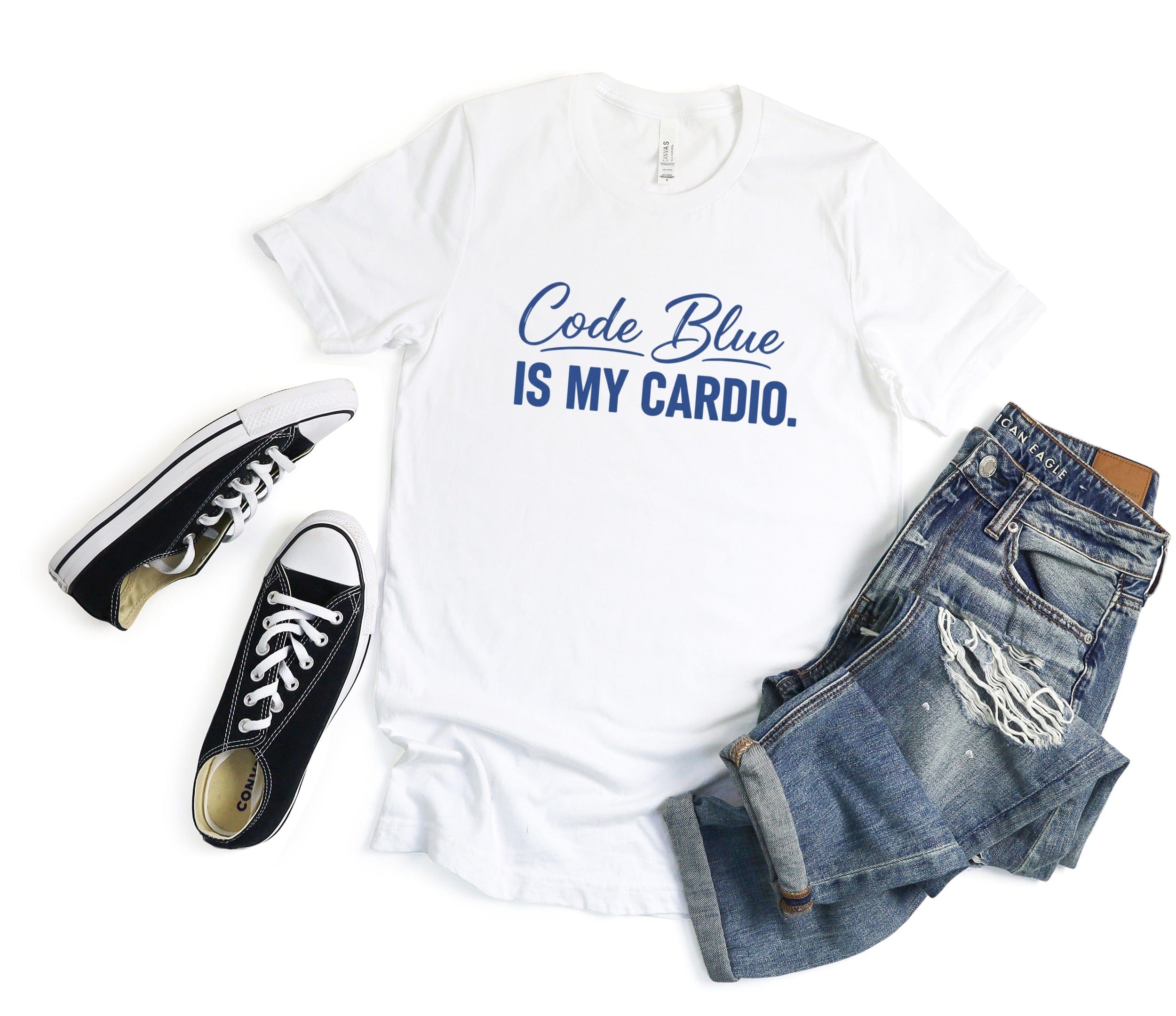 Code Blue Is My Cardio Graphic Tee for Casual Style