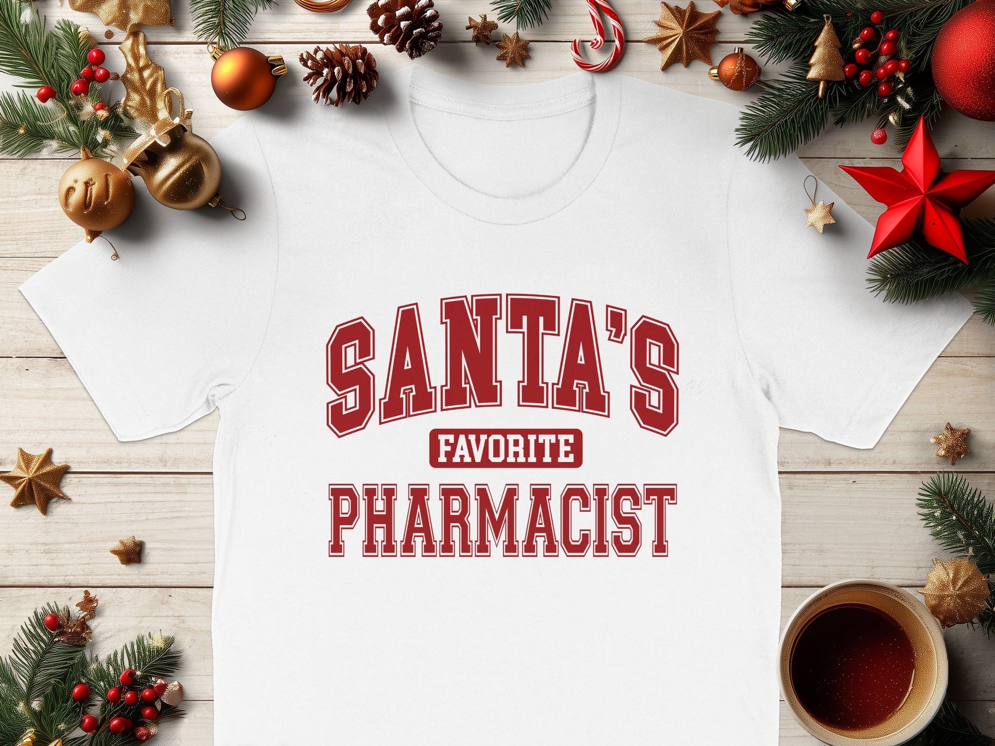 Santa's Favorite Pharmacist Graphic T-shirt product