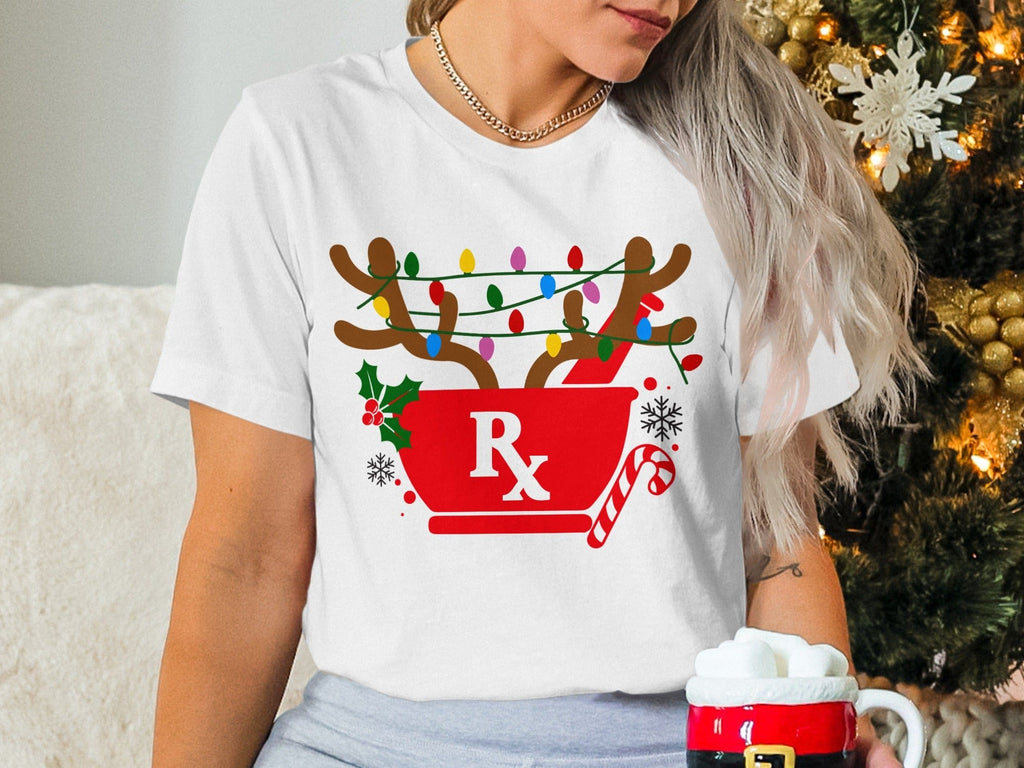 Christmas Reindeer RX Lights Graphic T-shirt product type