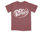 Maroon t-shirt with white "Dr of Pharmacy Est.1950" text logo.