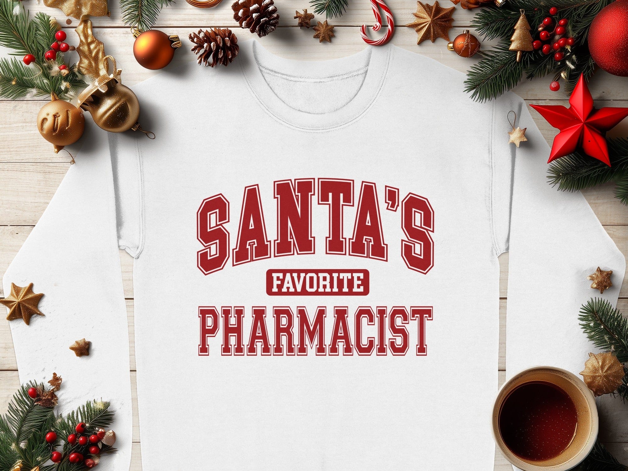Santa's Favorite Pharmacist Funny Graphic Shirt product