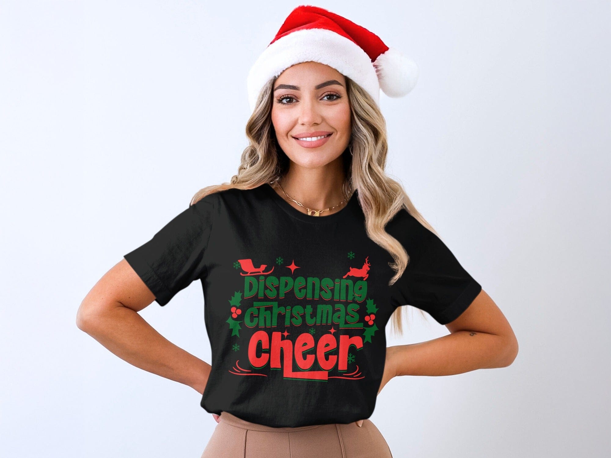 Dispensing Christmas Cheer Santa Hat T-Shirt