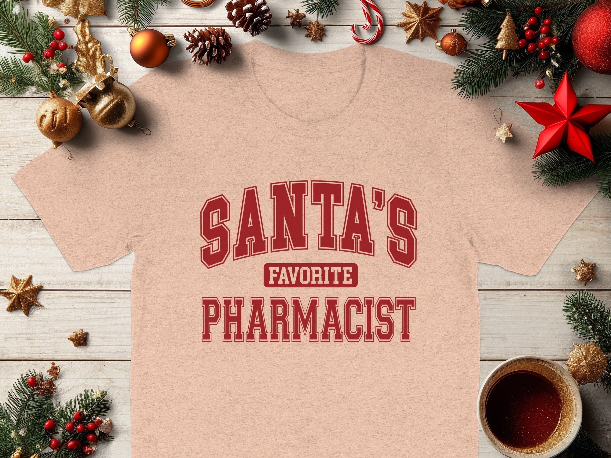 Santa's Favorite Pharmacist Festive T-shirt Product