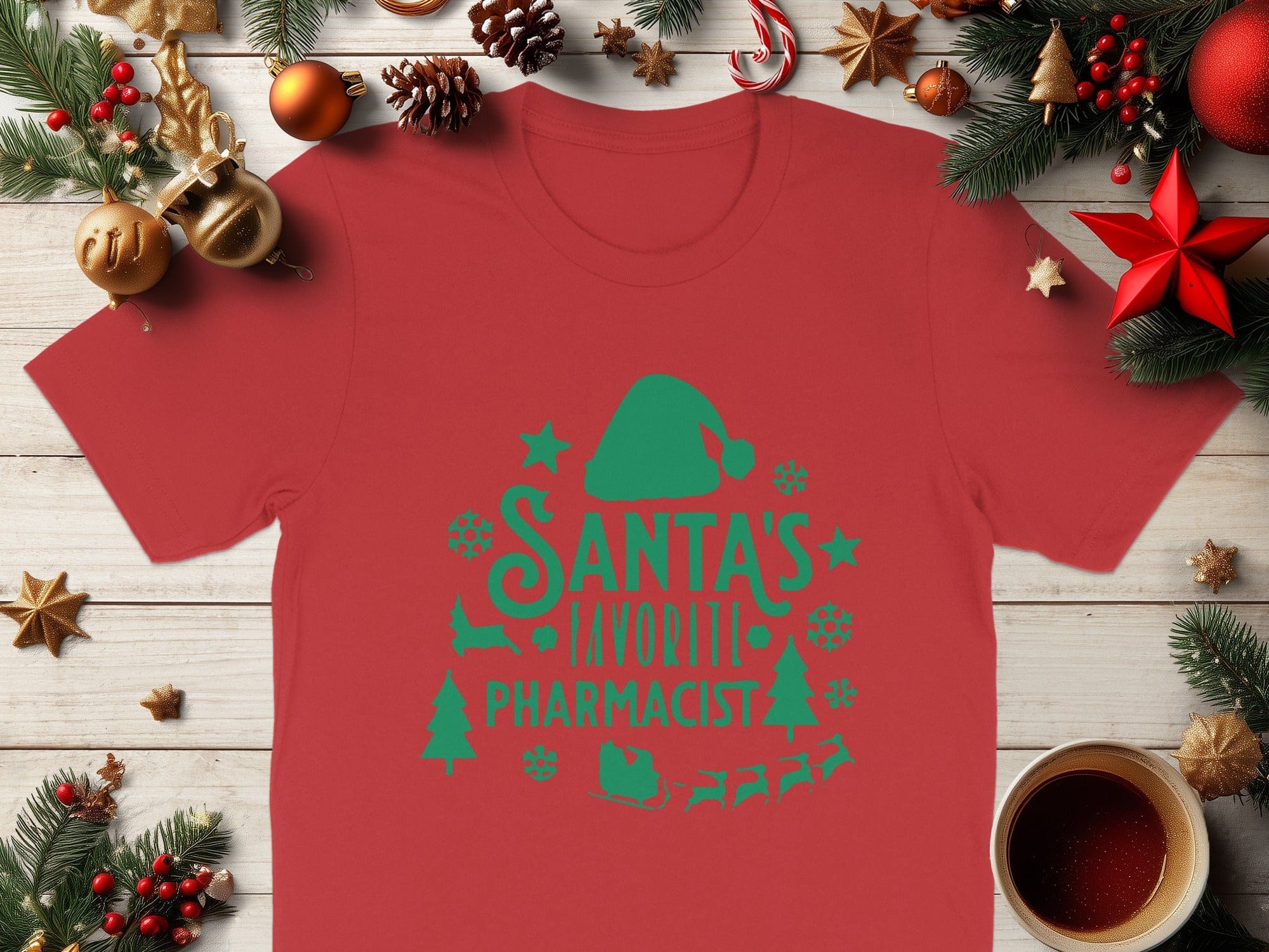 Santa's Favorite Pharmacist Christmas T-shirt