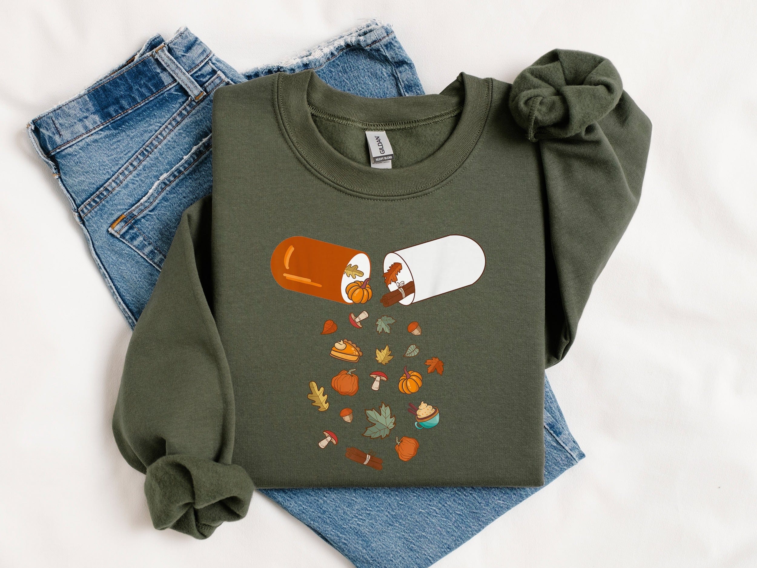 Capsule with Fall Elements Green Sweater product