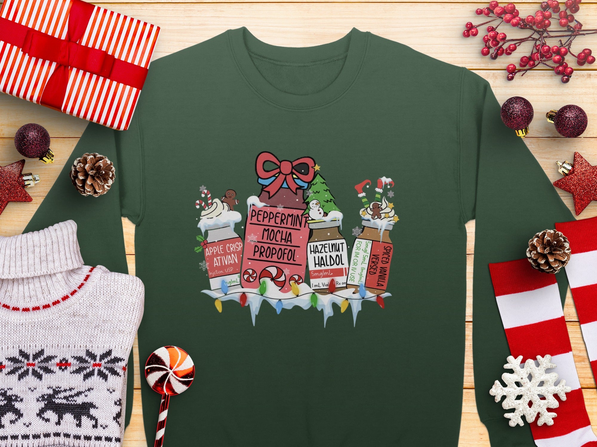 Peppermint Mocha Propofol Christmas Sweatshirt