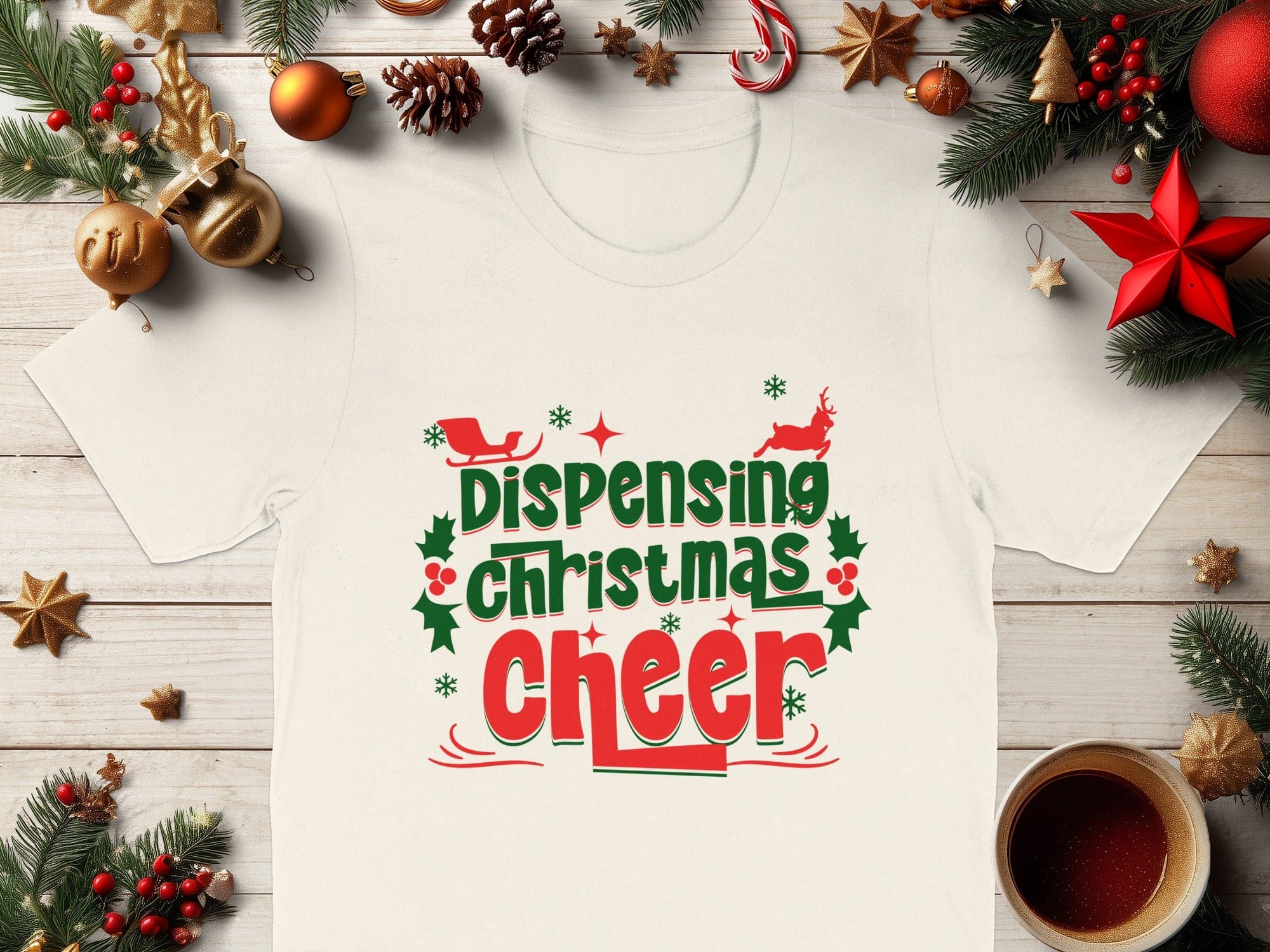 Dispensing Christmas Cheer Festive Holiday Shirt