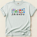 Friends logo with medical vials and bottles.