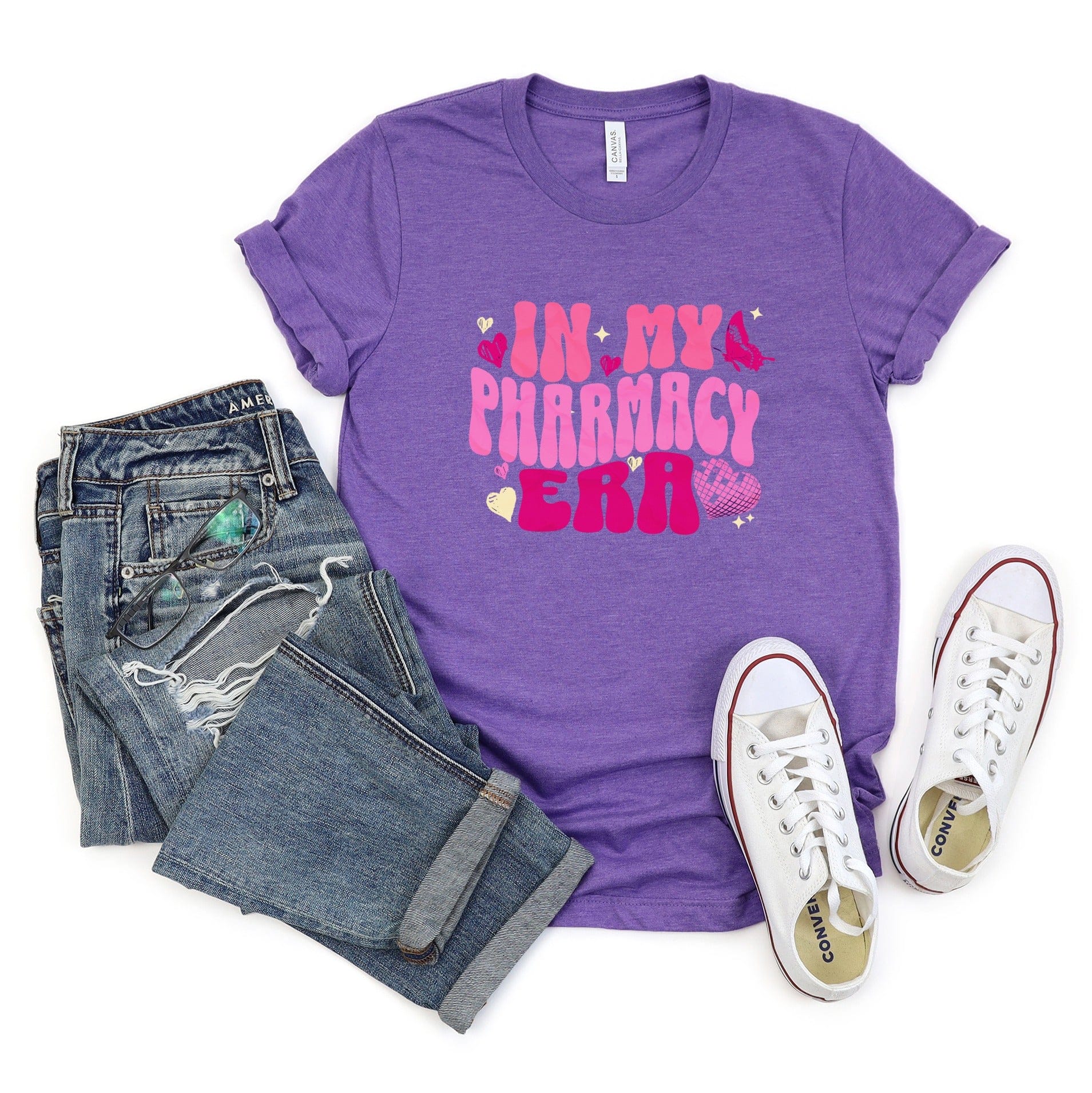 Fun Purple In My Pharmacy Era Graphic Tee