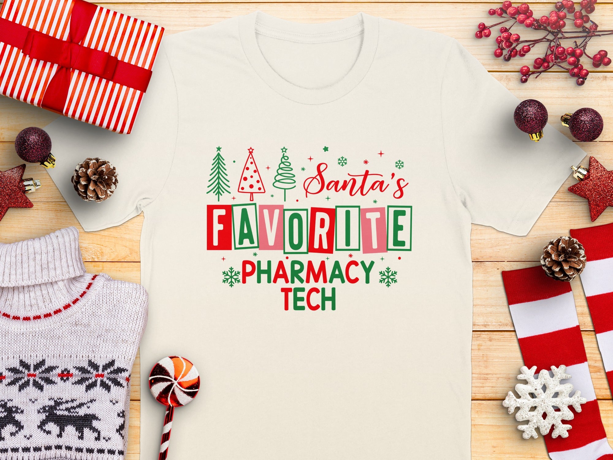 Santa's Favorite Pharmacy Tech Christmas Product