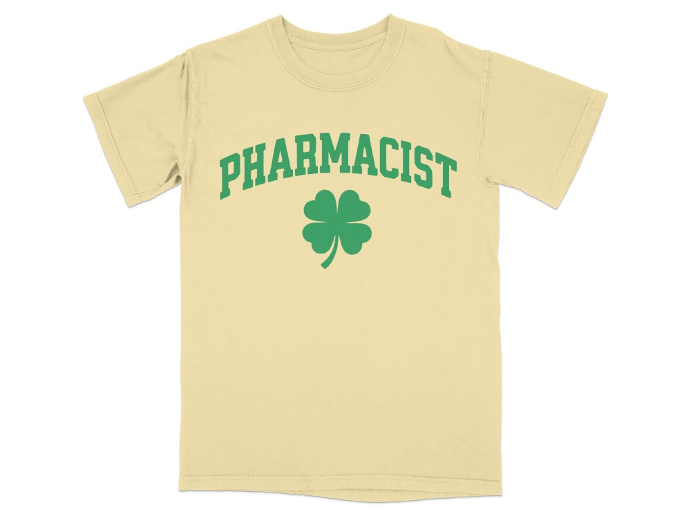Pharmacist Shamrock (Green Text) Tee