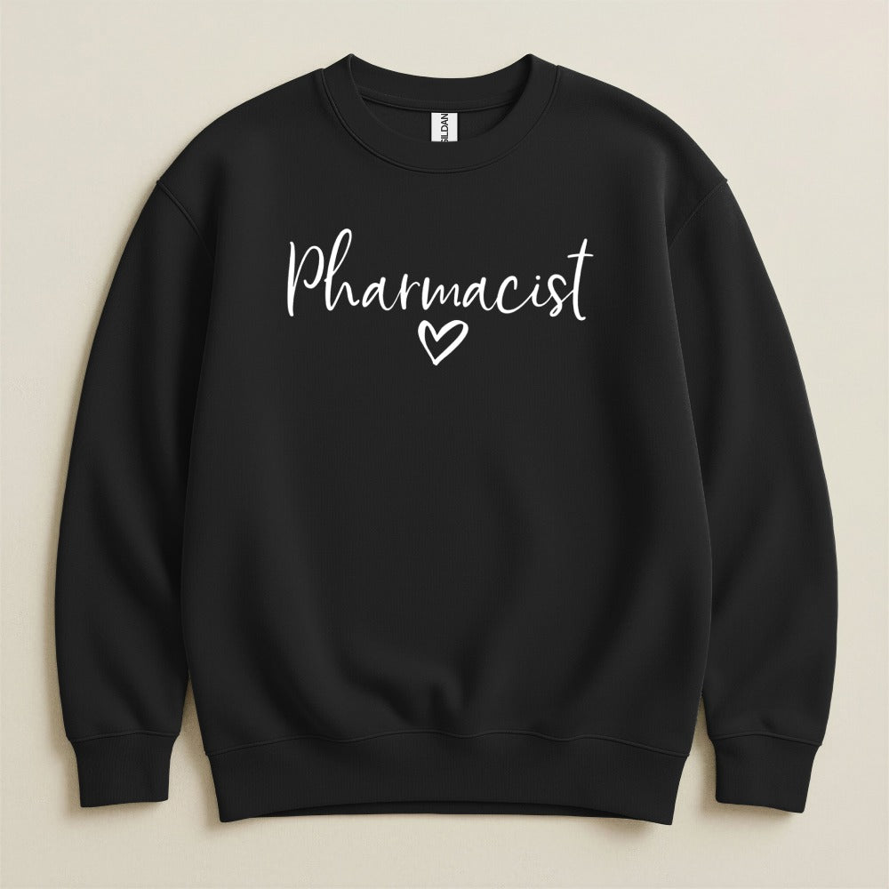 Pharmacist Heart Script Sweatshirt & Hoodie