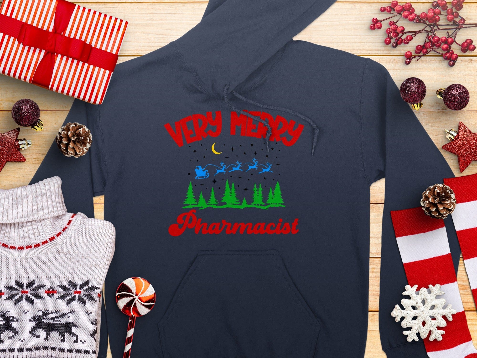 Very Merry Pharmacist Christmas Hoodie