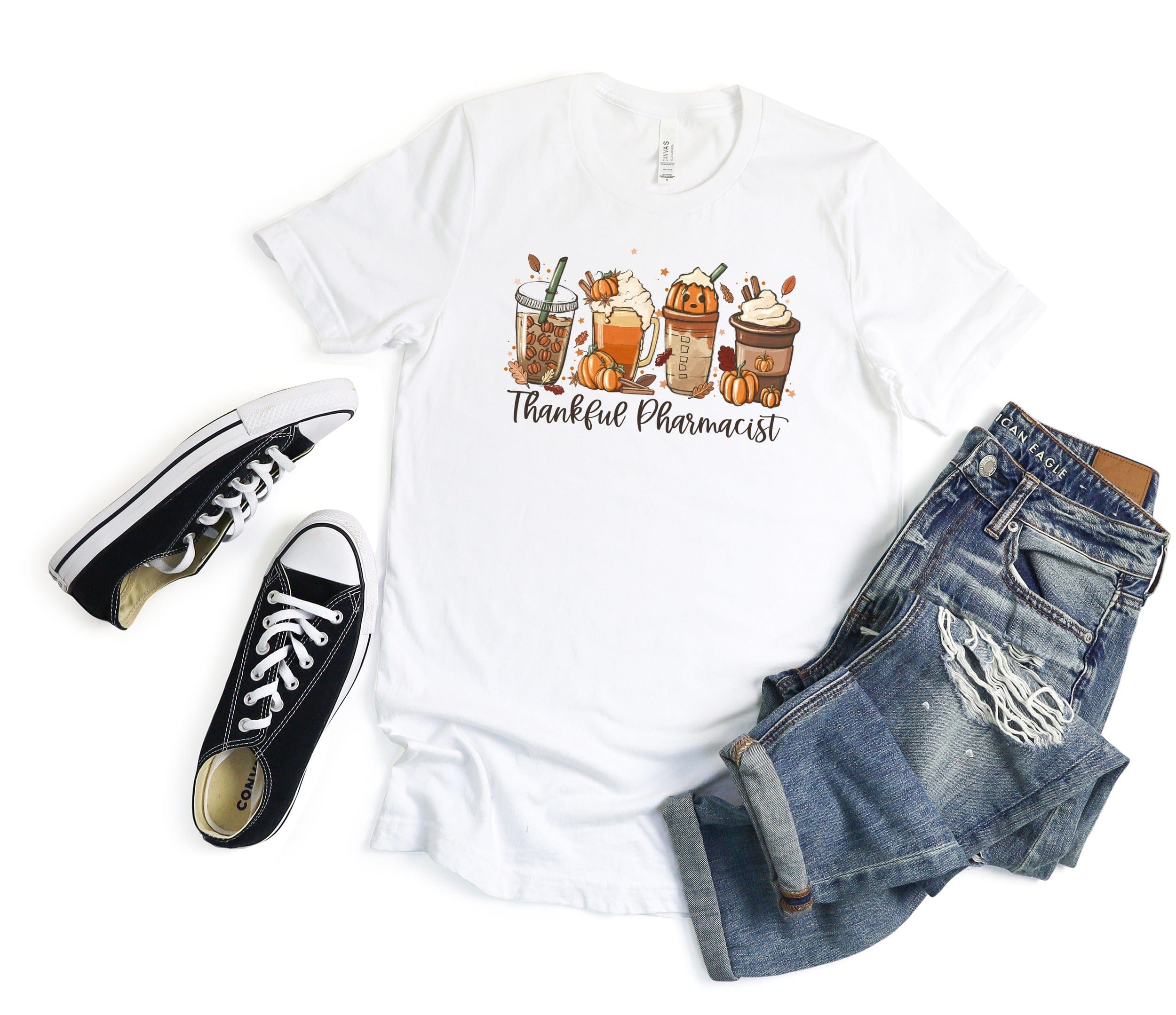 Thankful Pharmacist Graphic Tee Casual Wear Product