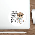 Cute otter in lab coat with prescription bottle, text reads "It's all fun and games until the CII count is off".
