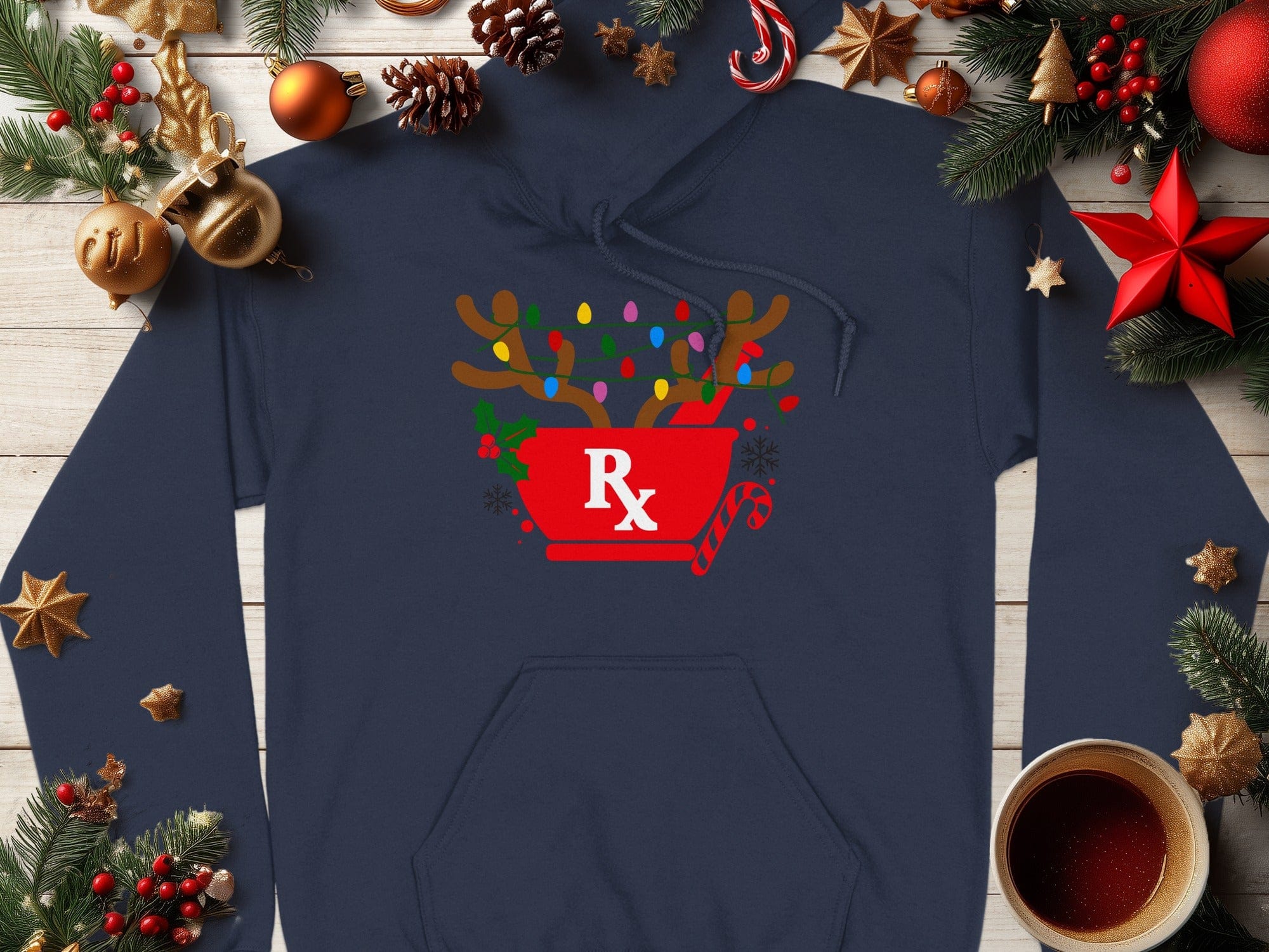 Festive Holiday Pharmacy Christmas Tree Hoodie product