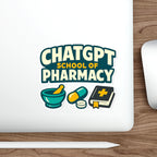 ChatGPT School of Pharmacy logo with mortar, pestle, and book.
