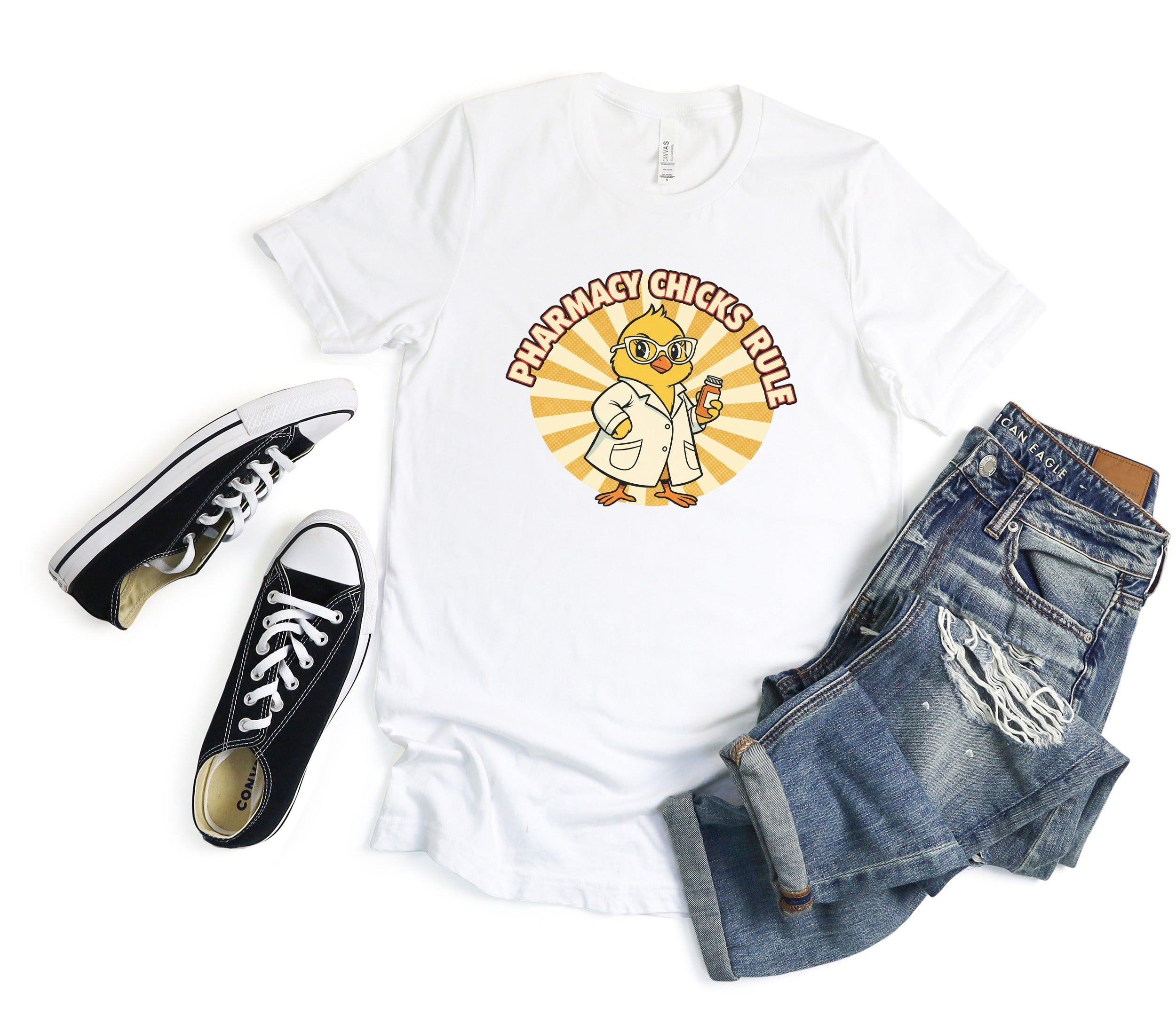 Pharmacy Chicks Rule Graphic Tee Shirt product
