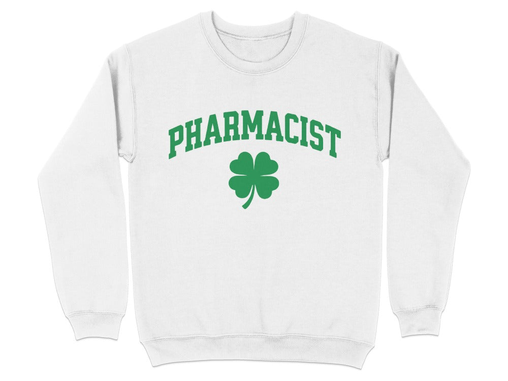 Pharmacist Shamrock (Green Text) Sweatshirt & Hoodie