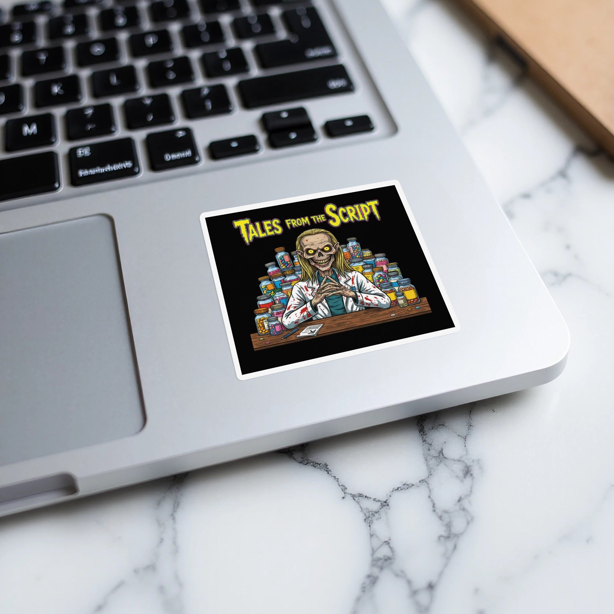 Tales from the Script Laptop Sticker product type