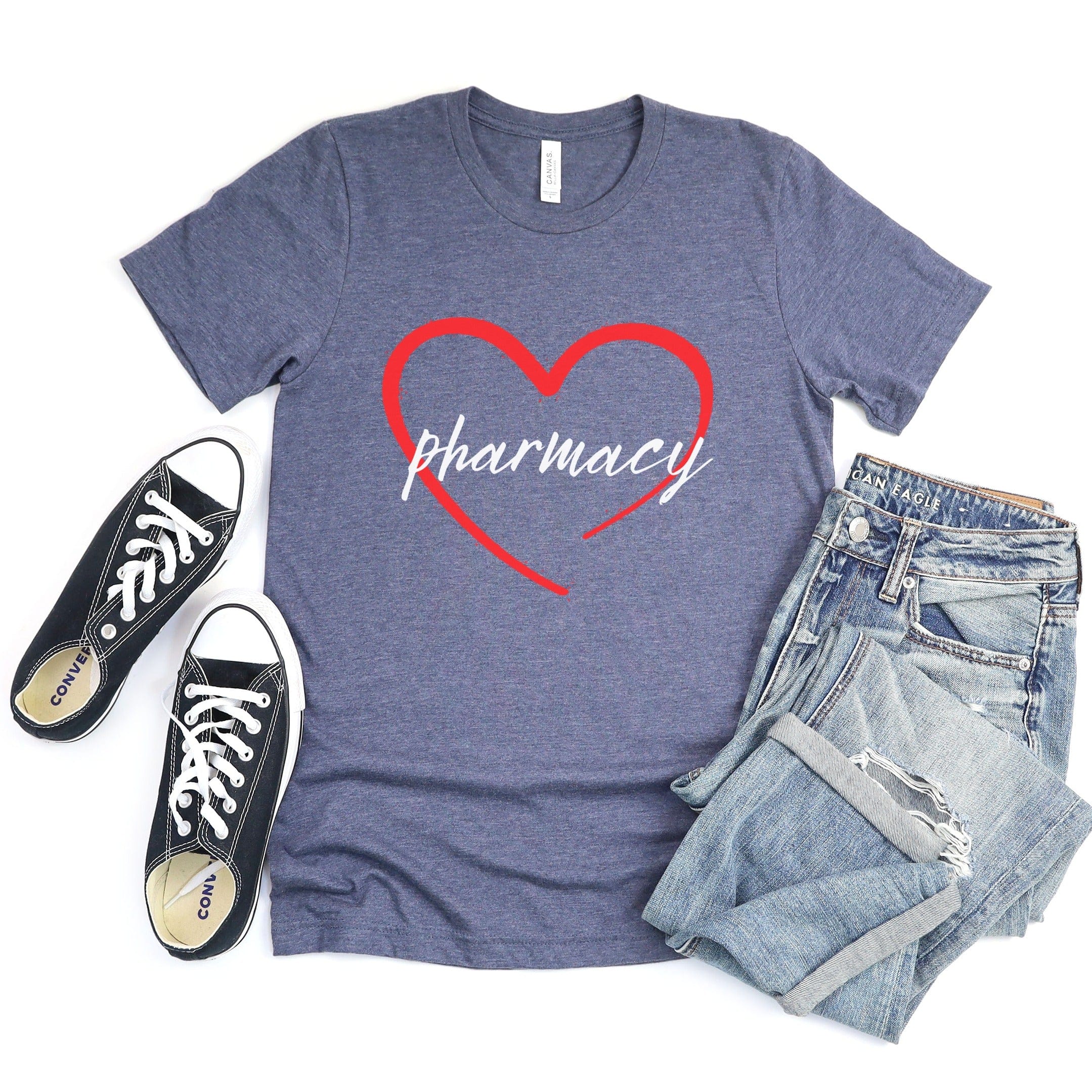 Heart Shape Pharmacy Casual Graphic Tee product
