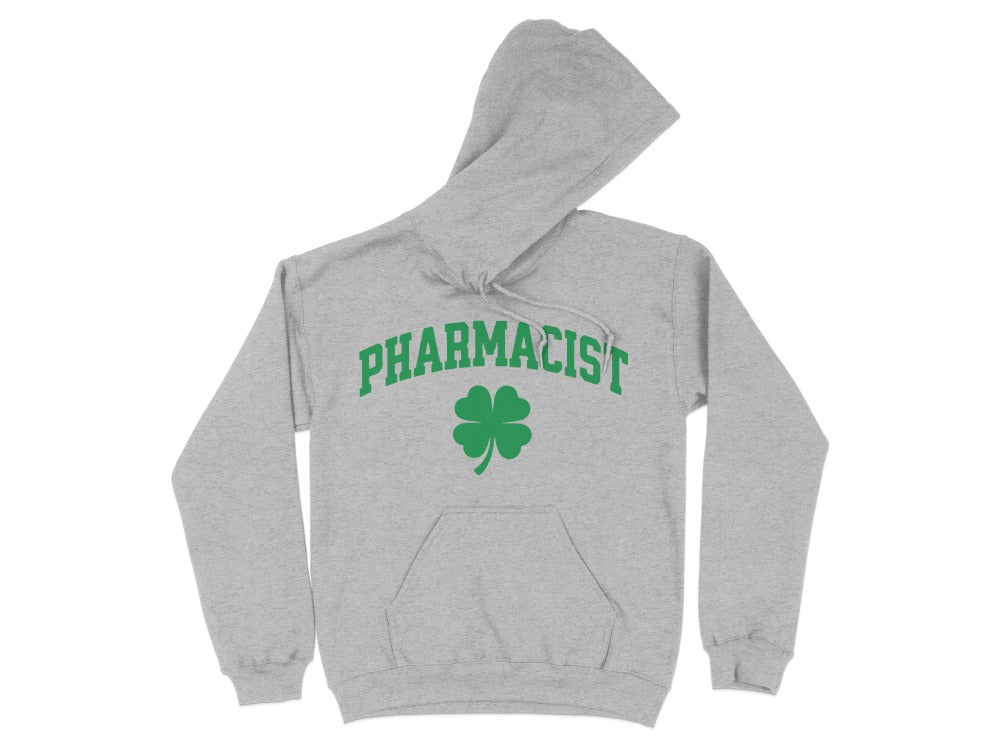 Pharmacist Shamrock (Green Text) Sweatshirt & Hoodie