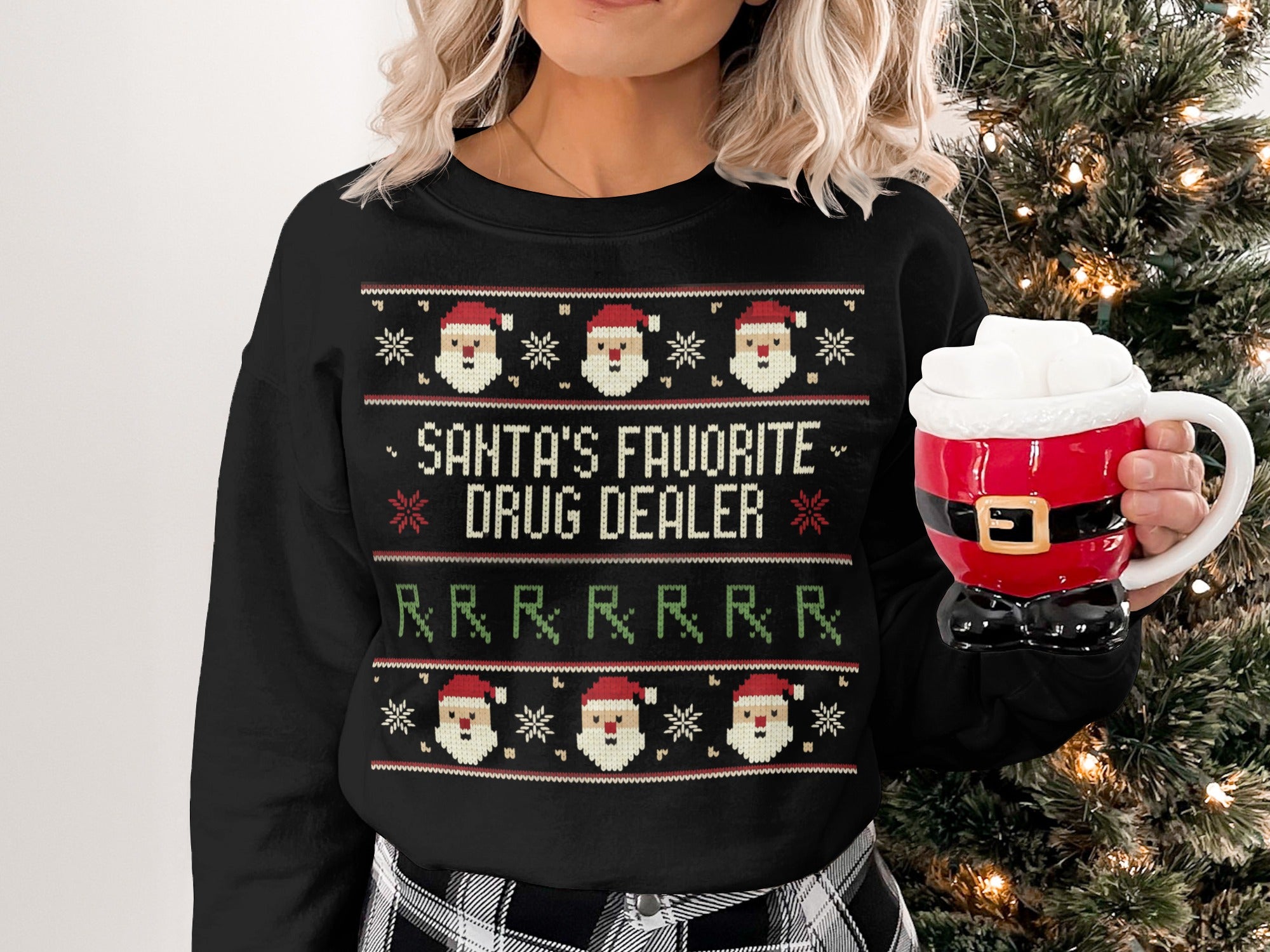 Santa's Favorite Drug Dealer Funny Christmas Sweater