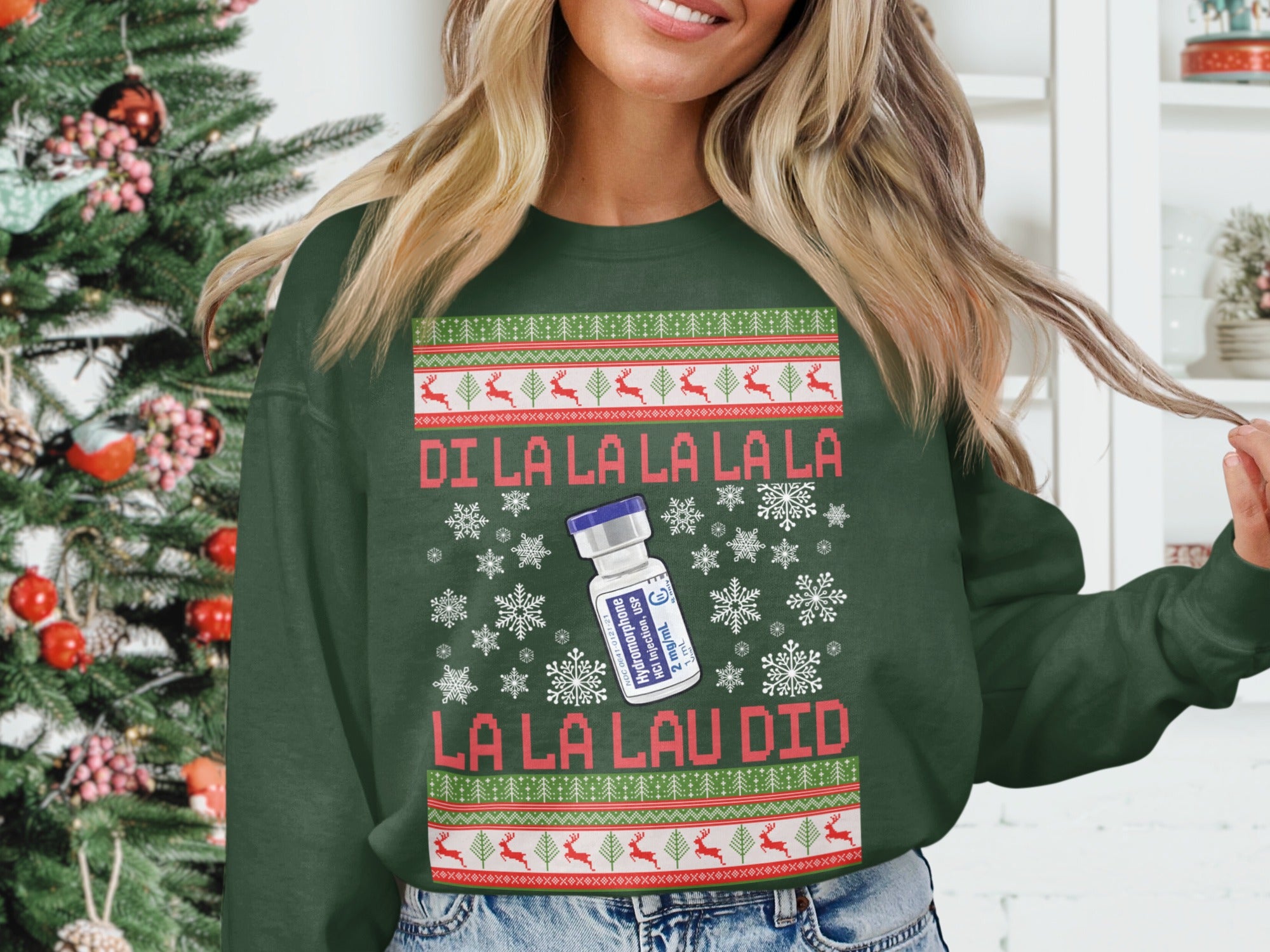 Funny Christmas Singing Syringe Sweatshirt product