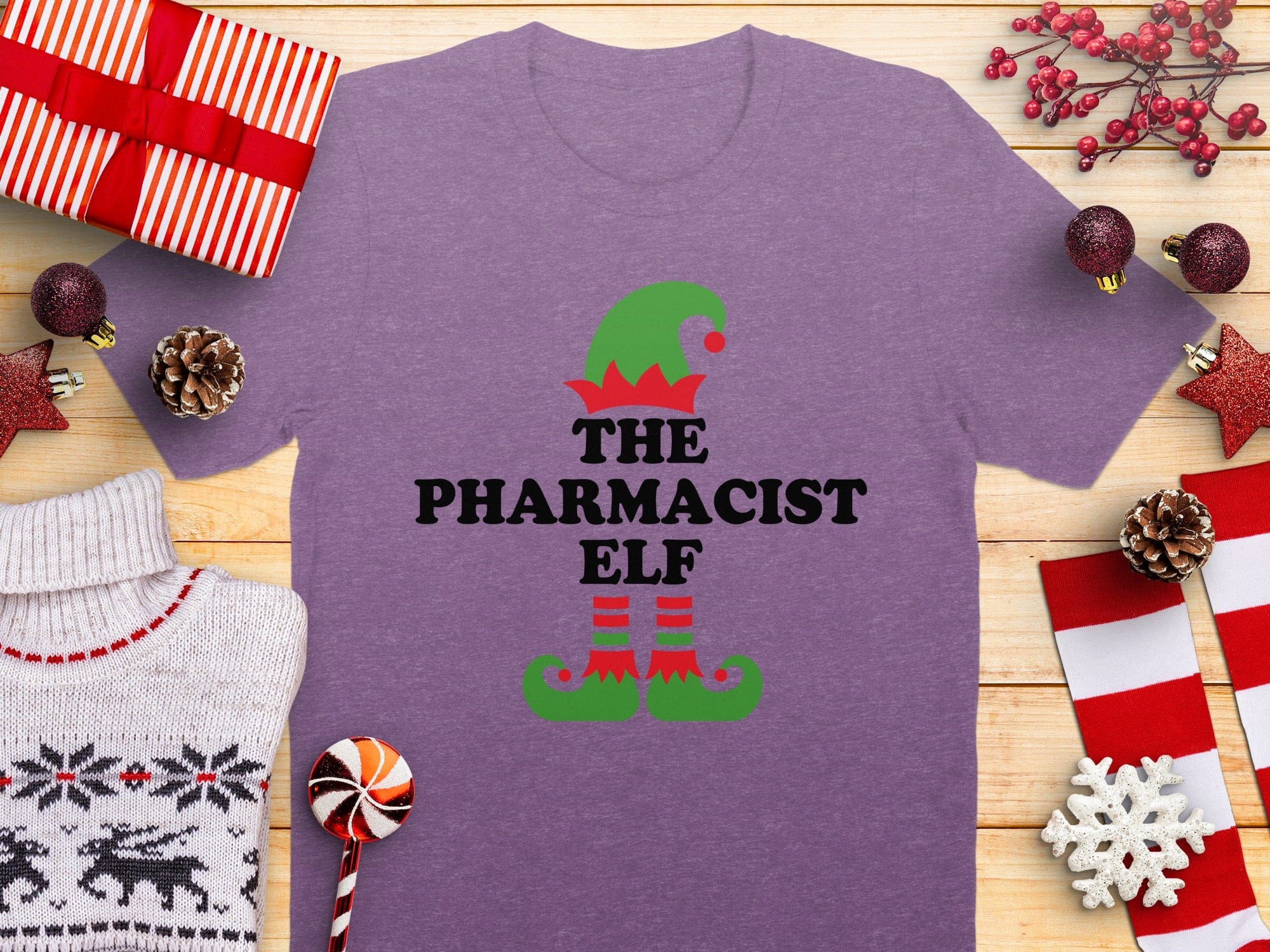 The Pharmacist Elf Funny Christmas Shirt