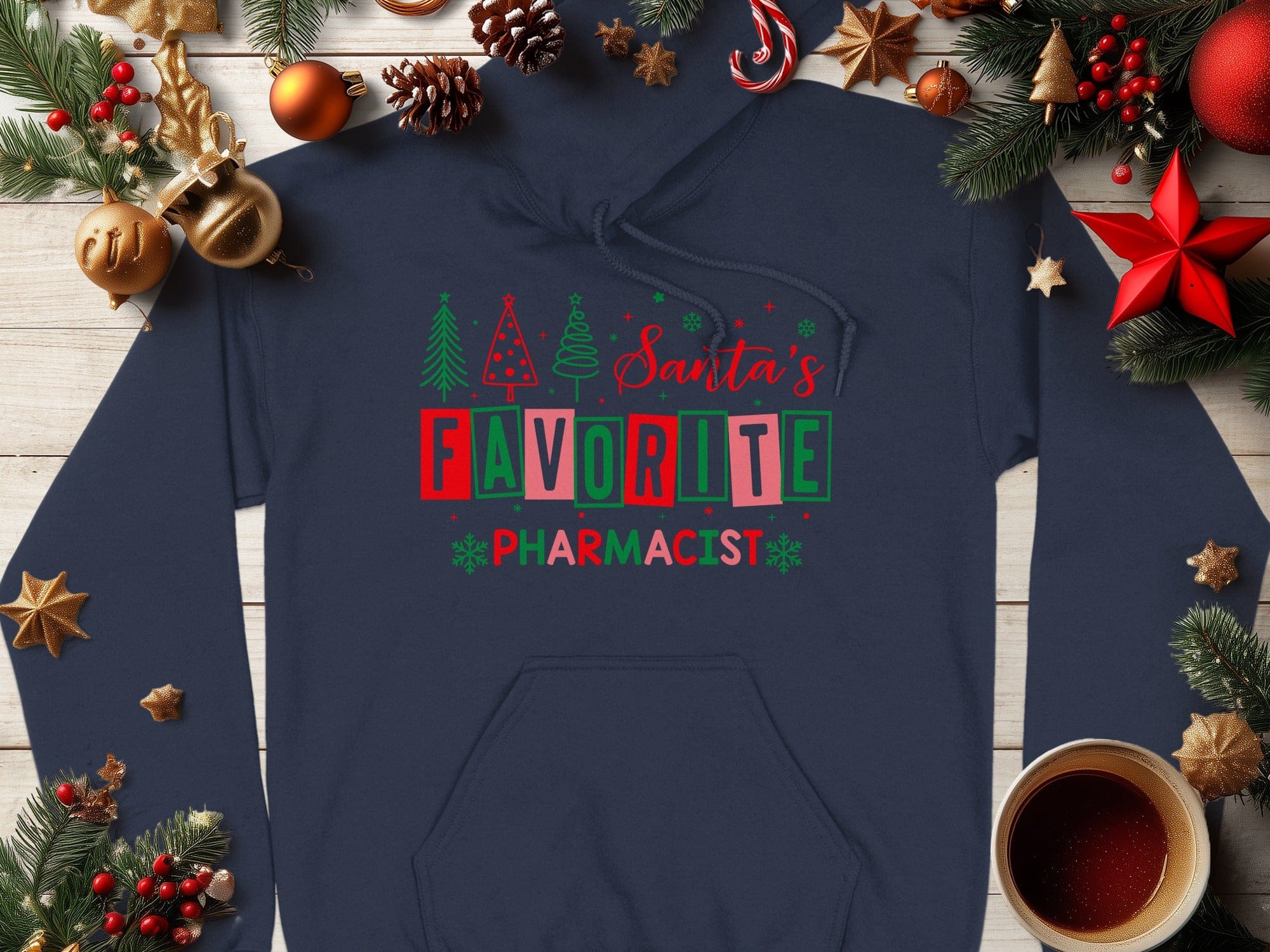Santa's Favorite Pharmacist Hoodie for Christmas Festivities