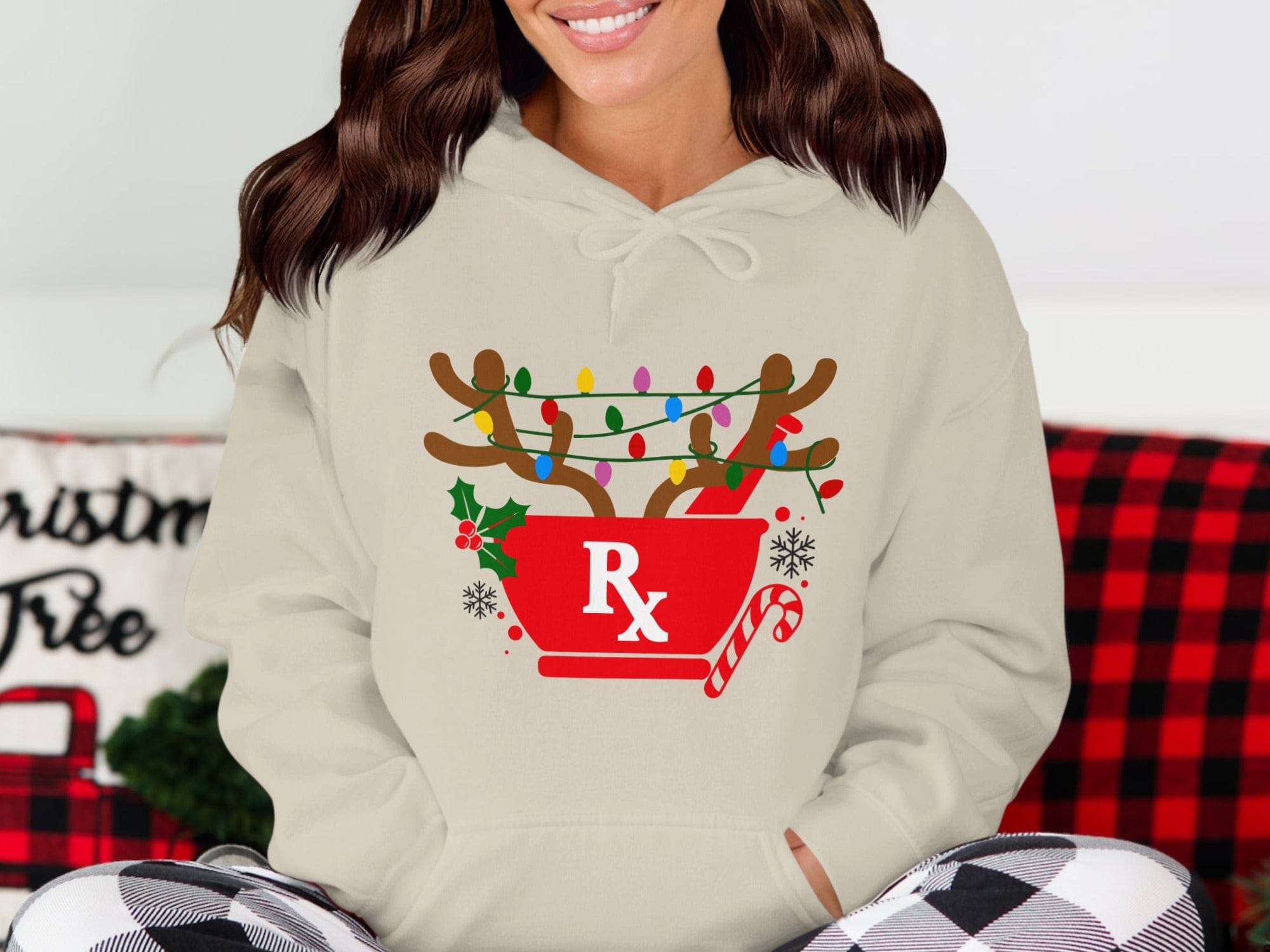 Christmas Reindeer Rx Graphic Hoodie product type